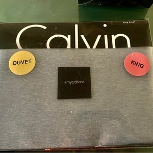 Calvin Klein Modern Cotton king size grey Duvet. New in original packaging.